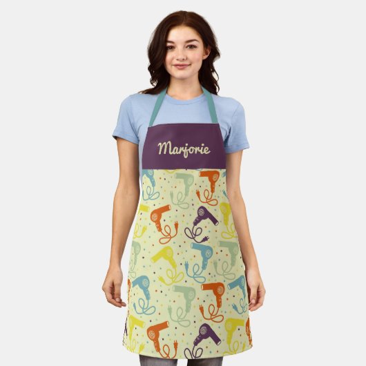 Aangepaste schoonheidsparlor Salon Hair droogtoest Schort (Gedragen)