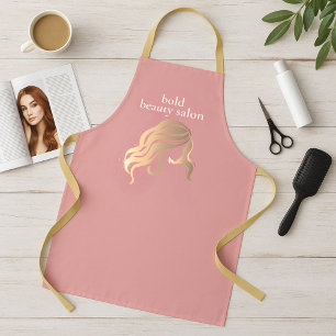 Aangepaste Schoonheidssalon Co. Naam Roze & Goud P Schort