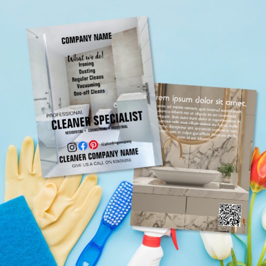 Aangepaste schoonmaakfolder – Zakelijke brievenbus Flyer