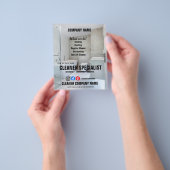 Aangepaste schoonmaakfolder – Zakelijke brievenbus Flyer (Hand)