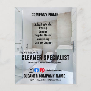 Aangepaste schoonmaakfolder – Zakelijke brievenbus Flyer