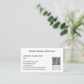 Aangepaste schoonmaakservice Eenvoudige moderne Sj Visitekaartje (Staand voorkant)