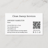 Aangepaste schoonmaakservice Eenvoudige moderne Sj Visitekaartje (Voorkant)