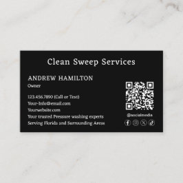 Aangepaste schoonmaakservice Eenvoudige moderne Sj Visitekaartje