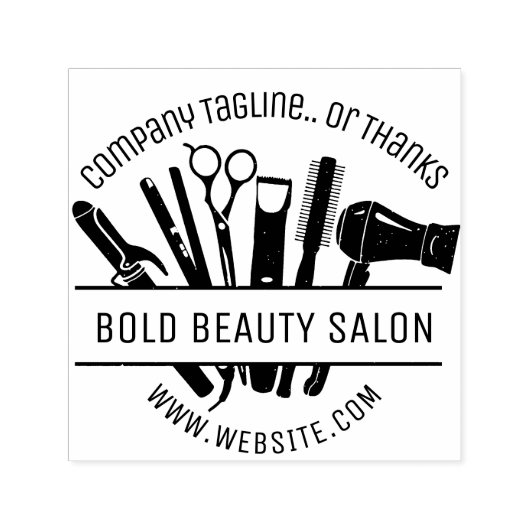 Aangepaste schoonzalon Tools Hair Stylist Hartelij Zelfinktende Stempel (Design)