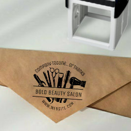 Aangepaste schoonzalon Tools Hair Stylist Hartelij Zelfinktende Stempel