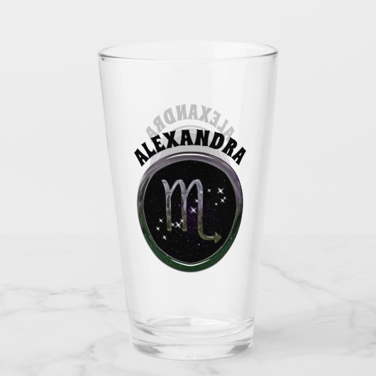 Aangepaste Schorpioen Glas (Voorkant)