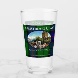 Aangepaste Schotse Armstrong Clan Gilnockie Painti Glas