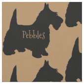 Aangepaste Schotse Terrier Dog Fabric Stof (Close Up)