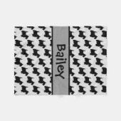 Aangepaste Schotse Terriër Hond Silhouet Fleece Deken (Voorkant (Horizontaal))