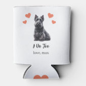 Aangepaste Schotse Terriër Hond Trouwfleskoeler Blikjeskoeler (Voorkant)