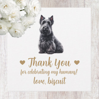 Aangepaste Schotse Terrier Hond Wedding Favoriete Bedankjes Labels