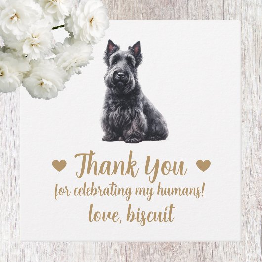 Aangepaste Schotse Terrier Hond Wedding Favoriete  Bedankjes Labels