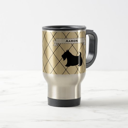 Aangepaste Schotse Terrier Travel Coffee Mug Gift Reisbeker (Voorkant rechts)