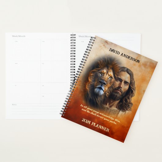 Aangepaste Schrift Geloofsplanner Jezus Leeuw van  Planner (Display)
