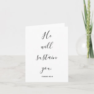 Aangepaste Schrift Hij zal u blanco houden Kaart