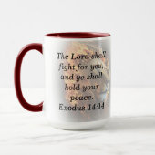 Aangepaste Schrift Leeuw Achtergrond Koffie Mok (Links)