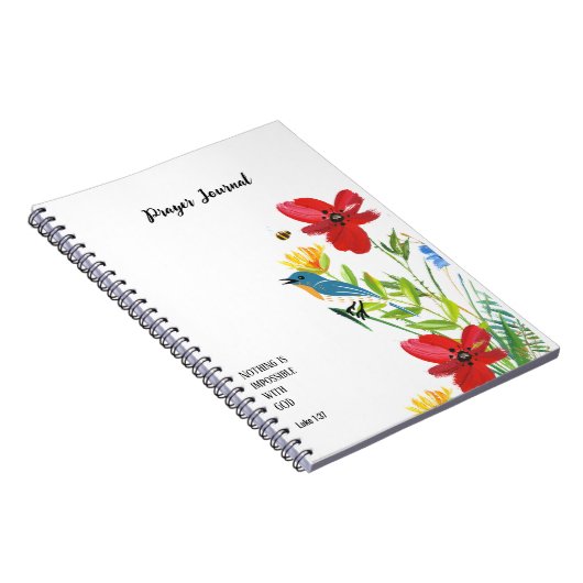 AANGEPASTE Schrift vers Luke 1:37 - Gebedsjournaal Notitieboek (Rechterzijde)