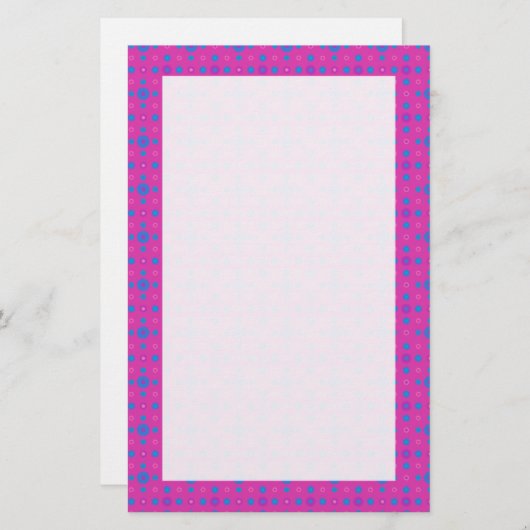 Aangepaste schrijfbenodigdheden, magenta magenta, briefpapier (Voorkant / Achterkant)