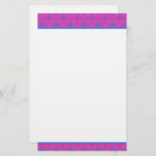 Aangepaste schrijfbenodigdheden, magenta magenta,  briefpapier (Voorkant / Achterkant)