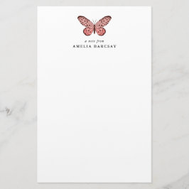 Aangepaste schrijfbenodigdheden voor moderne roze briefpapier