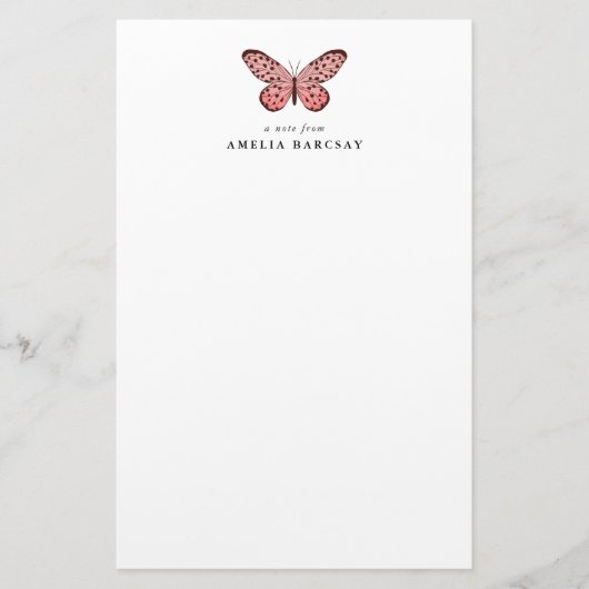 Aangepaste schrijfbenodigdheden voor moderne roze  briefpapier (Voorkant)