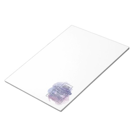 Aangepaste schrijfblok Papier Waterverf Typewriter Notitieblok (Schuin)