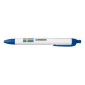 Aangepaste schrijfpennen met Zweedse vlag Blauwe Inkt Pen (Bodem)