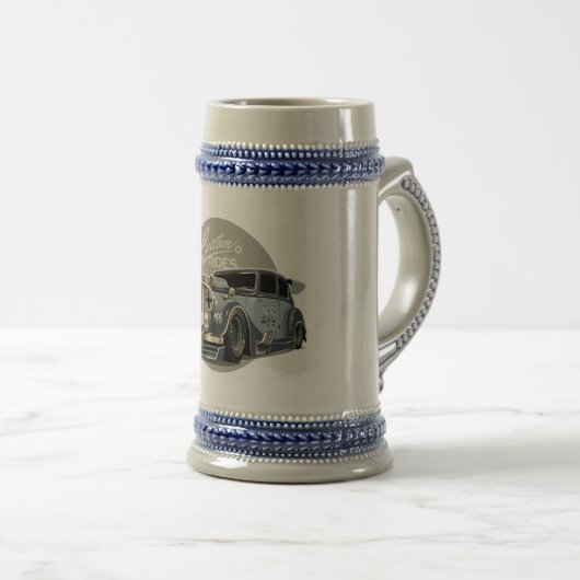 Aangepaste sci-fi retro raceauto bierpul (Voorkant rechts)