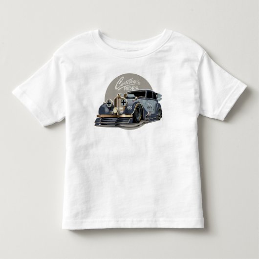 Aangepaste sci-fi retro raceauto kinder shirts (Voorkant)