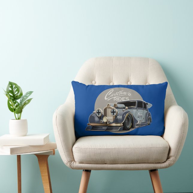 Aangepaste sci-fi retro raceauto kussen (Stoel)