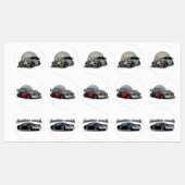 Aangepaste sci-fi retro raceauto labels (Vel)