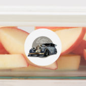 Aangepaste sci-fi retro raceauto labels (Aangebracht)