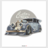Aangepaste sci-fi retro raceauto sticker (Vel)
