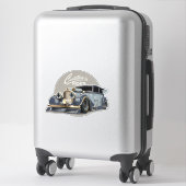 Aangepaste sci-fi retro raceauto sticker (Koffer)