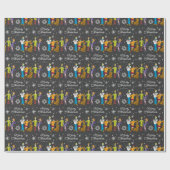Aangepaste Scooby-Doo Gang-kerstsnowflake Cadeaupapier (Vlak)