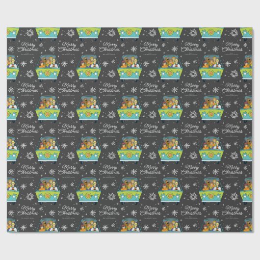 Aangepaste Scooby-Doo-kerstsnowflake Cadeaupapier (Vlak)