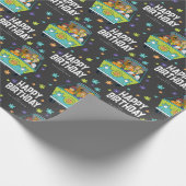 Aangepaste Scooby-Doo Mystery Machine Happy Birthd Cadeaupapier (Hoek)