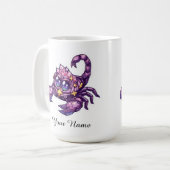 Aangepaste Scorpio Celestial Zodiac Sticker -Cadea Koffiemok (Voorkant links)