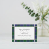 Aangepaste Scott Plaid Wedding Enclosure Kaart (Staand voorkant)