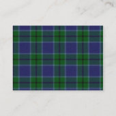 Aangepaste Scott Plaid Wedding Enclosure Kaart (Achterkant)