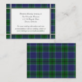 Aangepaste Scott Plaid Wedding Enclosure Kaart (Voorkant / Achterkant)