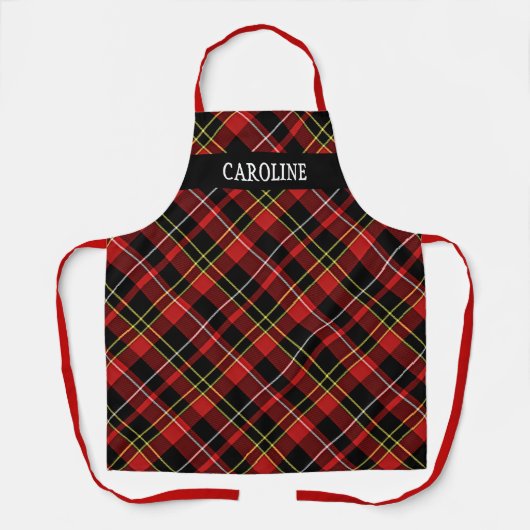 Aangepaste Scottish Red White Yellow Pset Schort (Voorkant)