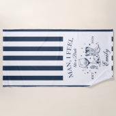 Aangepaste Scottsdale Bachelorette Moderne Strandl Strandlaken (Voorkant)