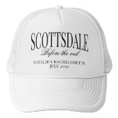 Aangepaste Scottsdale Before the Veil Bachelorette Trucker Pet