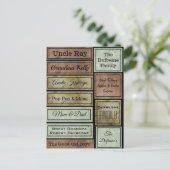 Aangepaste scrapbook-labels briefkaart (Staand voorkant)