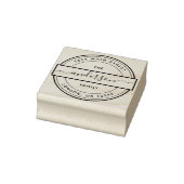 Aangepaste script familienaam retouradres rubberstempel (Stempel)
