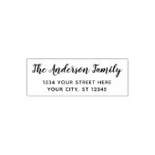Aangepaste script familienaam retouradres zelfinktende stempel (Design)