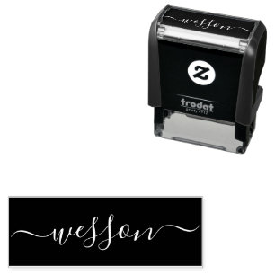 Aangepaste script kalligrafie handtekening naam el  zelfinktende stempel