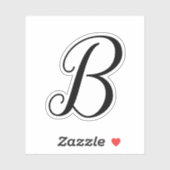 Aangepaste script monogram letter uitsnede decal c sticker (Vel)